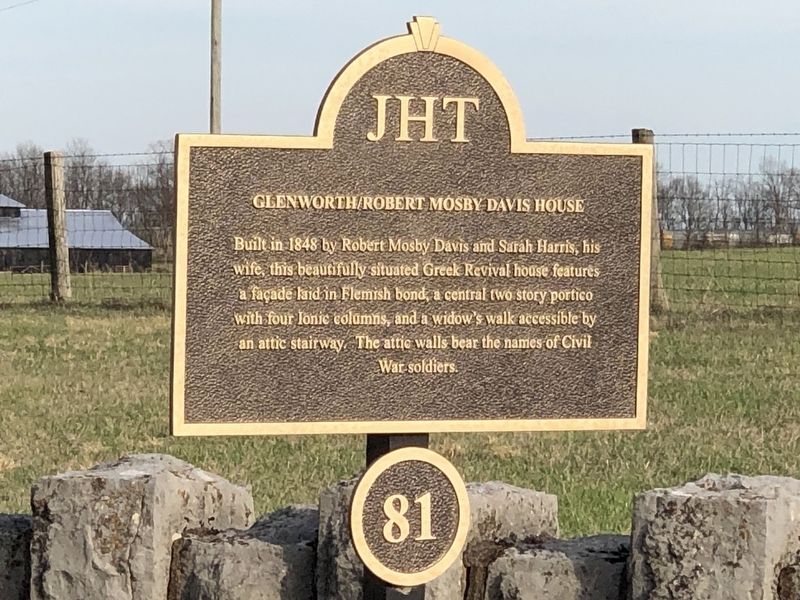 Glenworth/Robert Mosby Davis House Marker image. Click for full size.