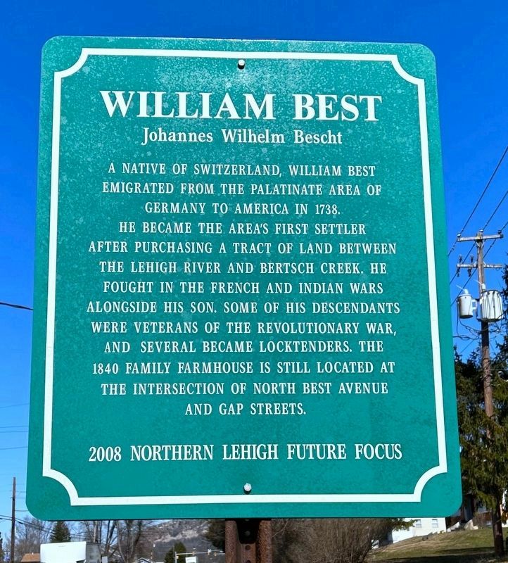William Best Marker image. Click for full size.