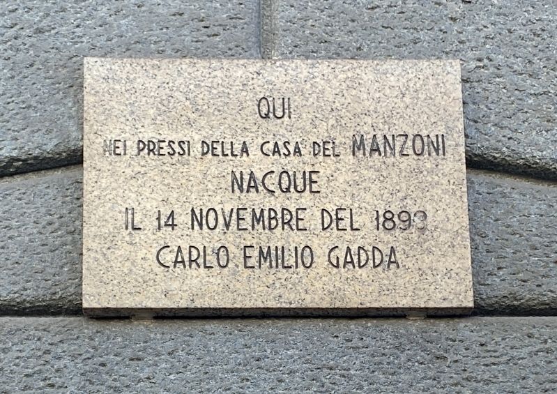 Carlo Emilio Gadda Marker image. Click for full size.