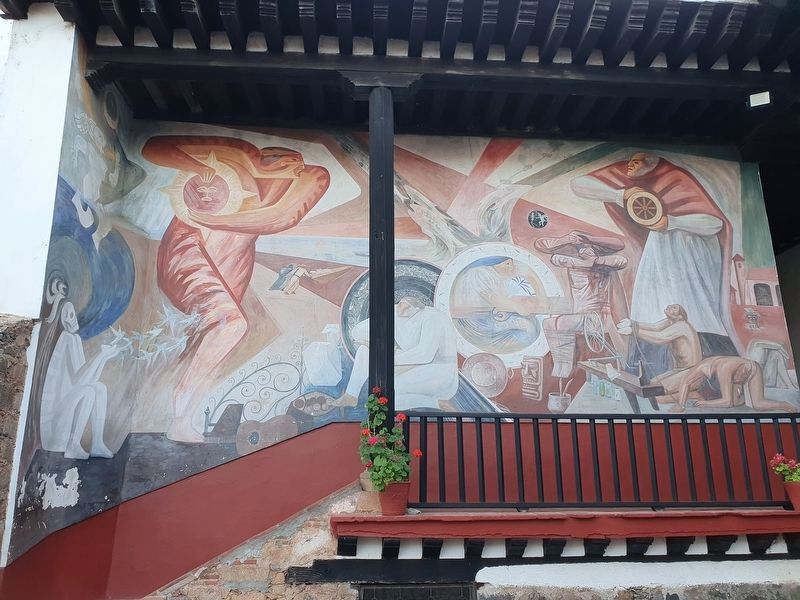 A mural at the House of Eleven Courtyards image. Click for full size.