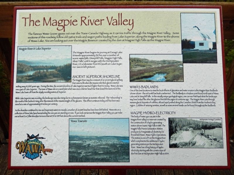 The Magpie River Valley Marker image. Click for full size.