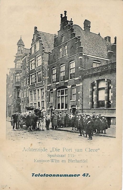 Rear (Spuistraat) side of the Port van Cleve image. Click for full size.