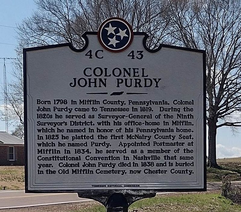 Colonel John Purdy Marker image. Click for full size.