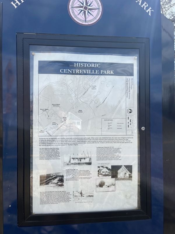 Historic Centreville Park Marker image. Click for full size.