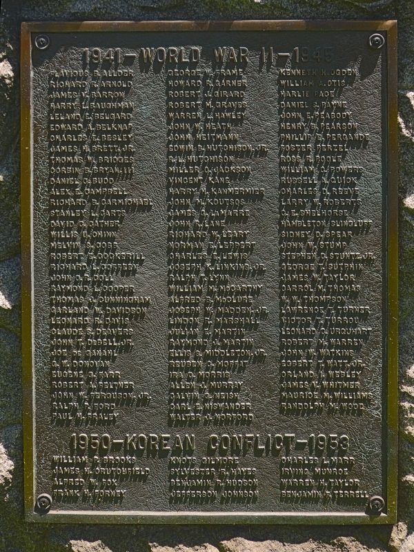 World War II and Korean Conflict Memorial image. Click for full size.