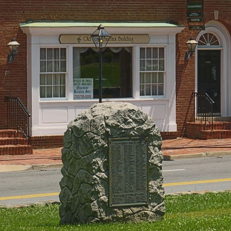 A Tribute to The Men of Fairfax County Marker image. Click for full size.