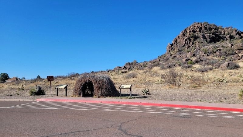 The view of the First Contact Marker from the Fort Davis parking lot image. Click for full size.