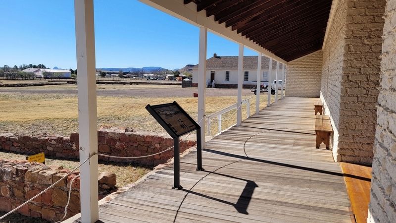The view of the Legend - Fort Davis Marker on the porch image. Click for full size.