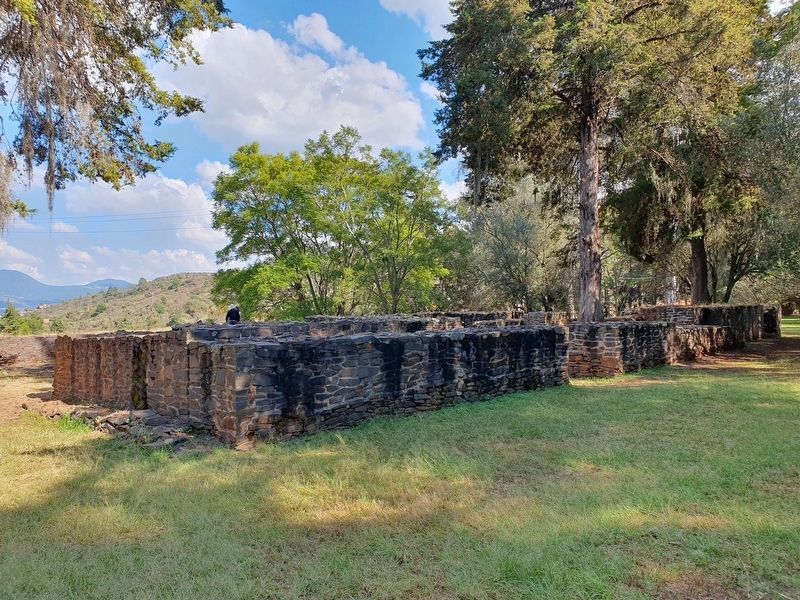 A reconstructed building near the marker. Click for full size. A reconstructed building near the marker image. Click for full size.