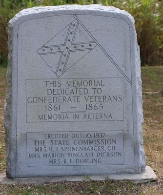 Confederate Veterans Memorial Marker. Click for full size. Confederate Veterans Memorial Marker image. Click for full size.