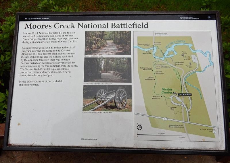 Moores Creek National Battlefield Marker image. Click for full size.