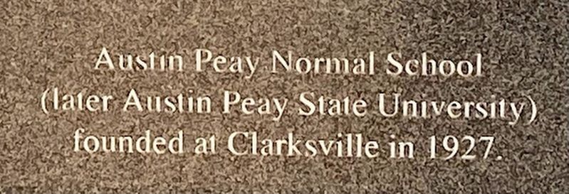 Austin Peay Normal School Marker image. Click for full size.