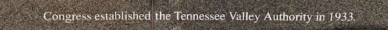 Tennessee Valley Authority Marker image. Click for full size.