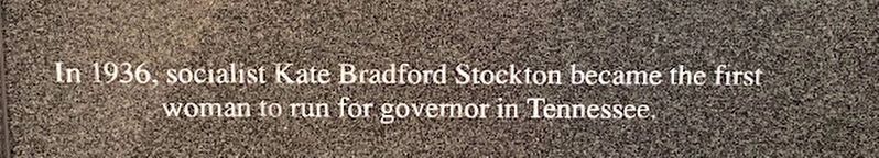 Kate Bradford Stockton Marker. Click for full size. Kate Bradford Stockton Marker image. Click for full size.