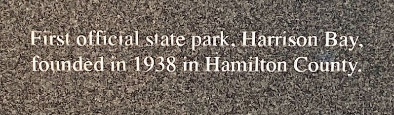 First official state park: Harrison Bay Marker image. Click for full size.