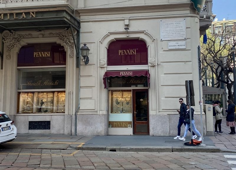 Giuseppe Verdi Marker - wide view image. Click for full size.
