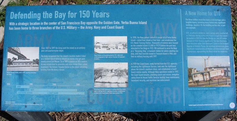 Defending the Bay for 150 Years Marker image. Click for full size.