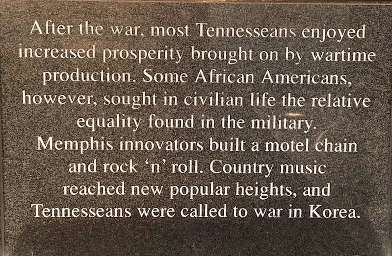 Post WWII in Tennessee Marker image. Click for full size.
