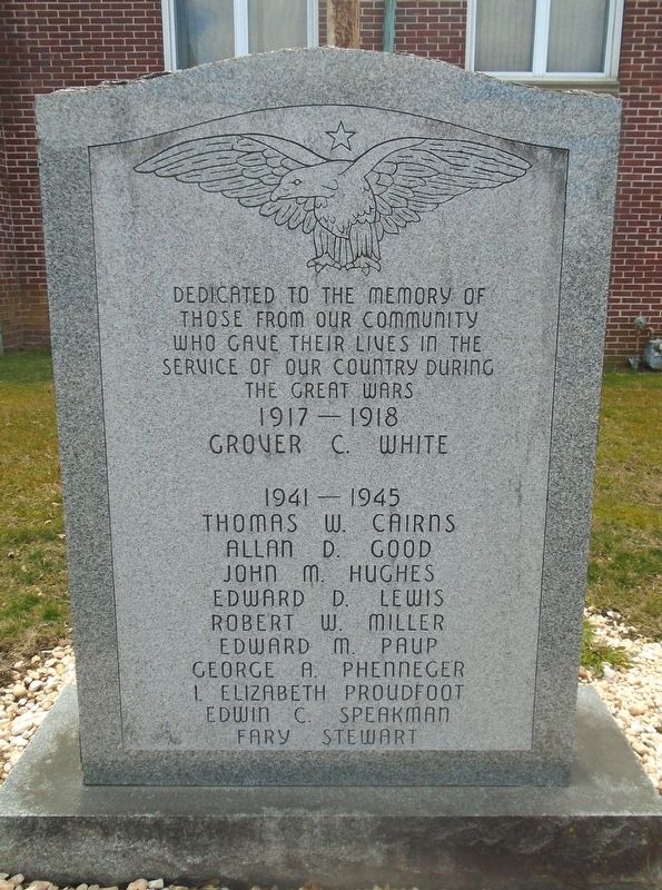 World Wars Memorial. Click for full size. World Wars Memorial image. Click for full size.
