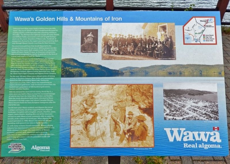 Wawa's Golden Hills & Mountains of Iron Marker. Click for full size. Wawa's Golden Hills & Mountains of Iron Marker image. Click for full size.