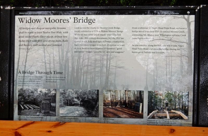Widow Moores' Bridge Marker image. Click for full size.