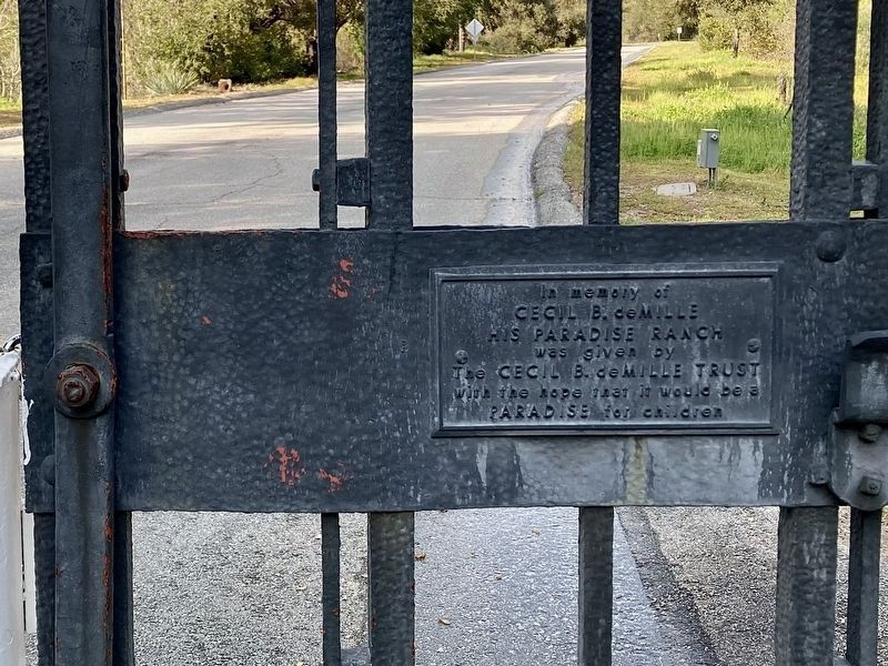 Paradise Ranch Marker. Click for full size. Paradise Ranch Marker image. Click for full size.
