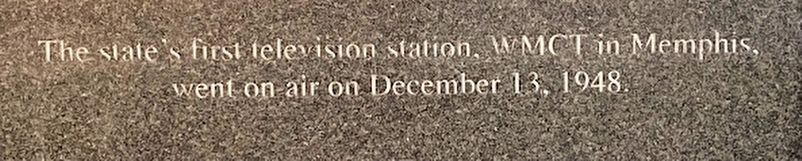 The state's first television station: WMCT Marker image. Click for full size.