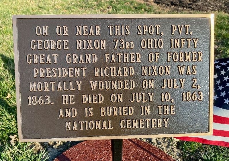 George Nixon Wounding Site Marker image. Click for full size.
