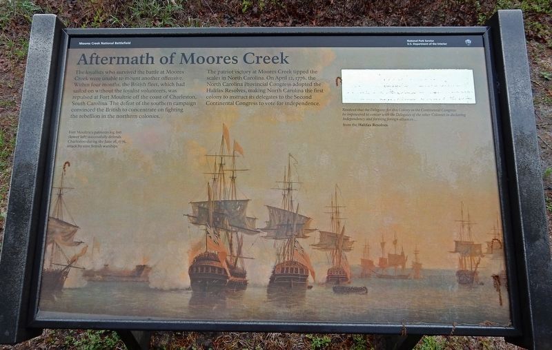 Aftermath of Moores Creek Marker. Click for full size. Aftermath of Moores Creek Marker image. Click for full size.