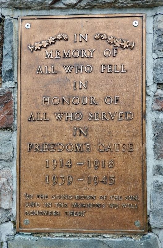 World War Memorial. Click for full size. World War Memorial image. Click for full size.