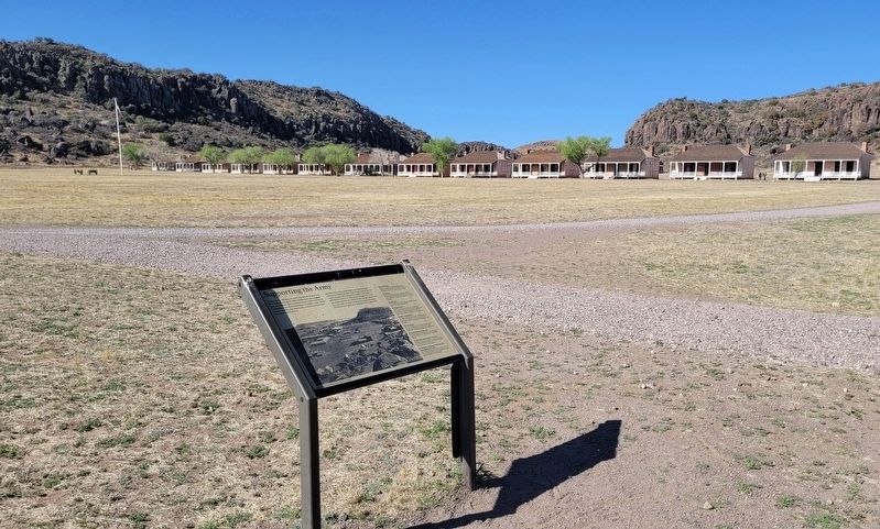 The view of the Supporting the Army Marker in Fort Davis image. Click for full size.