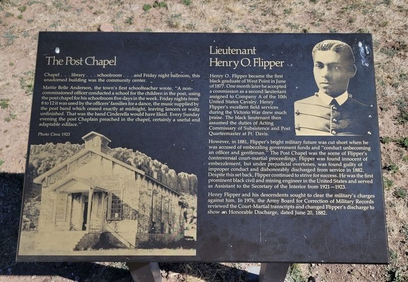 The Post Chapel Marker image. Click for full size.