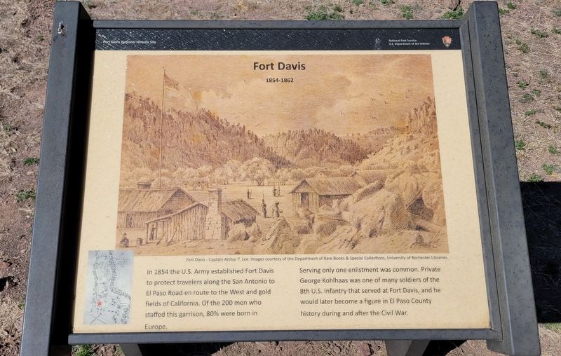 Fort Davis Marker image. Click for full size.