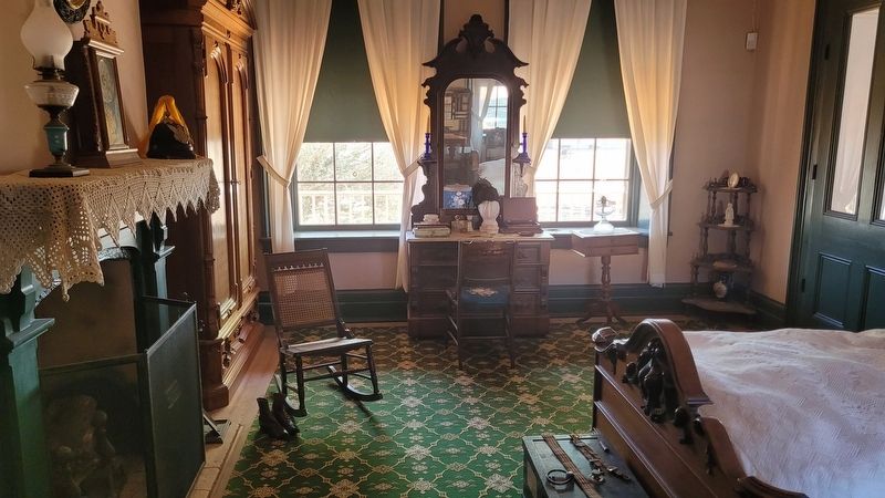 Inside view of the bedroom in the Commanding Officer's Quarters image. Click for full size.
