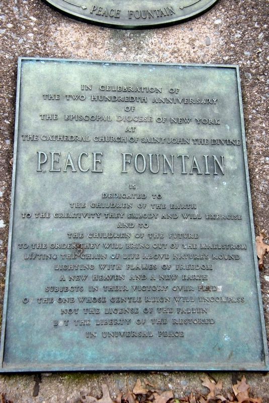 Peace Fountain Marker image. Click for full size.