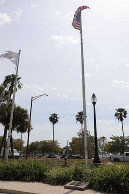 Memorial Flag Pole - Chaplain J.D. Hamel Park Marker. Click for full size. Memorial Flag Pole - Chaplain J.D. Hamel Park Marker image. Click for full size.