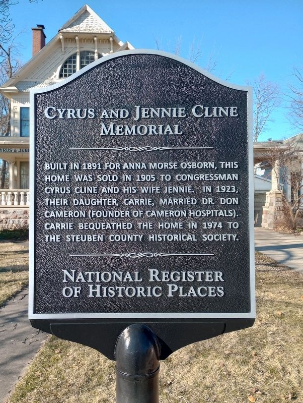 Cyrus and Jennie Cline Memorial Marker image. Click for full size.