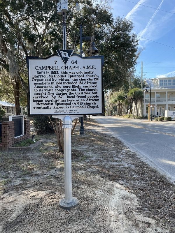 Campbell Chapel A.M.E. Marker, Side One image. Click for full size.