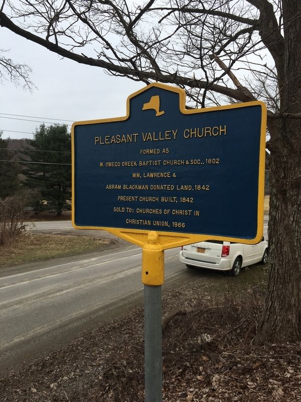 Pleasant Valley Church Marker image. Click for full size.