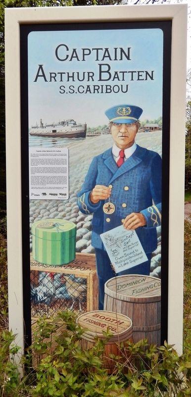 Captain Arthur Batten & S.S. Caribou Marker image. Click for full size.