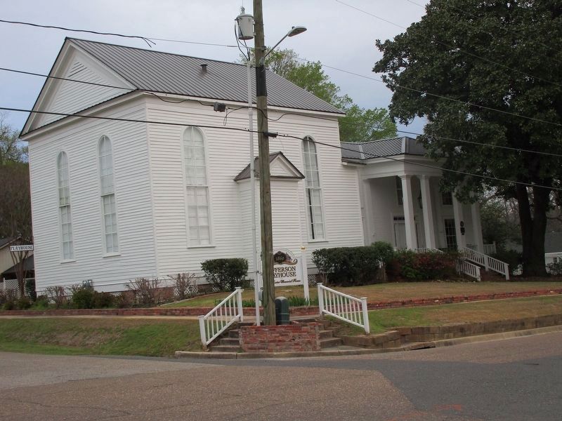 Ruth Lester Memorial House and Marker to the right of the Jefferson Playhouse. Click for full size. Ruth Lester Memorial House and Marker to the right of the Jefferson Playhouse image. Click for full size.