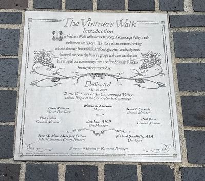 The Vintners Walk Marker image. Click for full size.