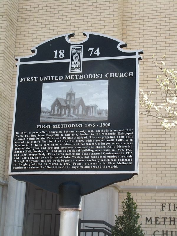 First Methodist Church of Longview Marker image. Click for full size.