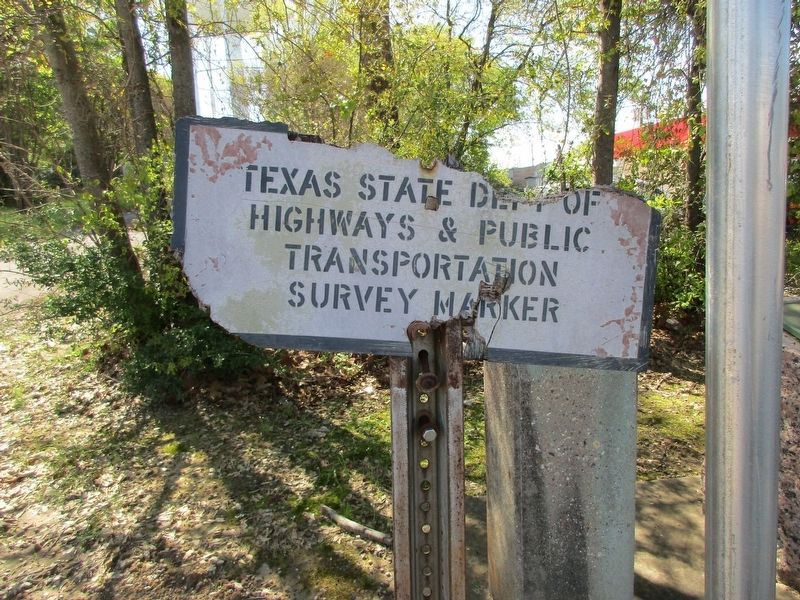 Old Texas Department of Transportation marker location sign. Click for full size. Old Texas Department of Transportation marker location sign image. Click for full size.