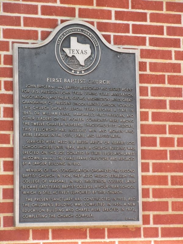 First Baptist Church Marker image. Click for full size.