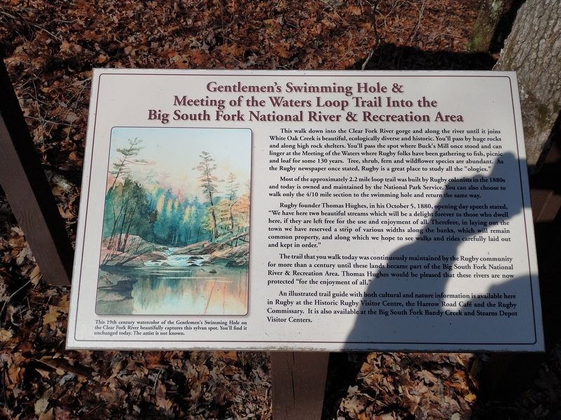 Gentlemen's Swimming Hole Marker image. Click for full size.