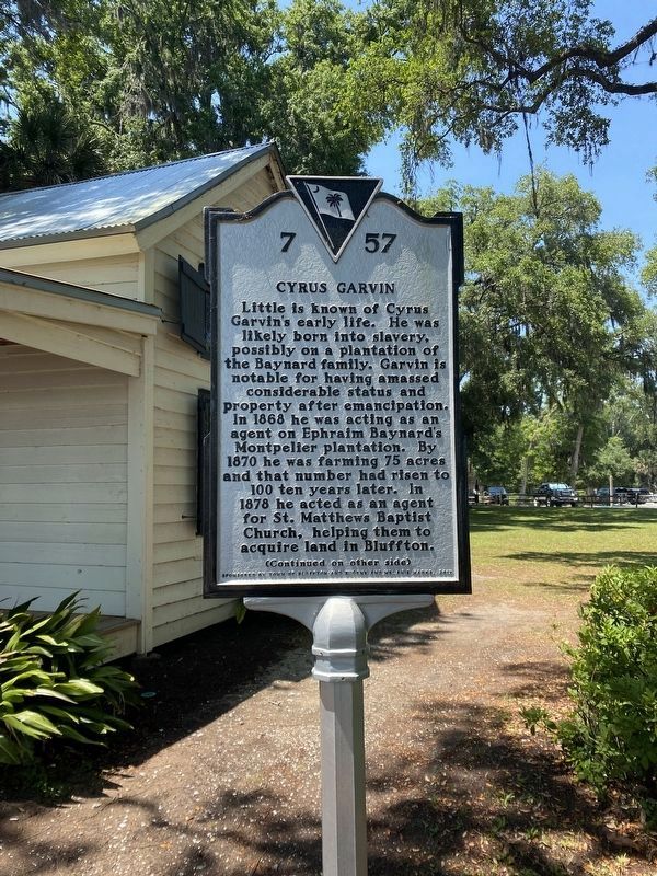 Cyrus Garvin Marker side of the marker image. Click for full size.