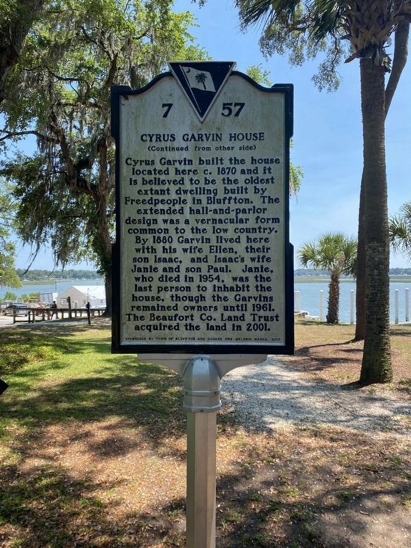 Cyrus Garvin House side of the marker image. Click for full size.