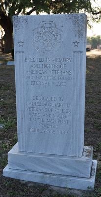 Veterans Memorial Marker image. Click for full size.