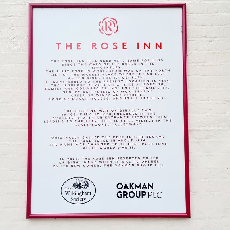 The Rose Inn Marker image. Click for full size.